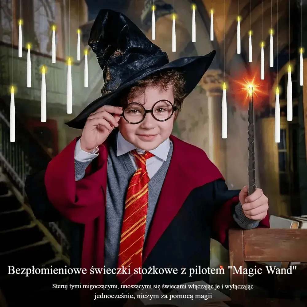 Pływające świece LED 12/10 szt. z różdżką, świece bezpłomienne, migoczące, płonące świece do dekoracji ślubnych i świątecznych.