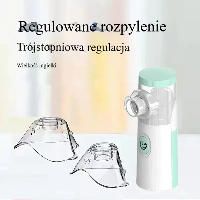 Mini przenośny nebulizator nawilżacz. Medyczny cichy nebulizator, siatkowy inhalator do astmy, rozpylacz dla dzieci.