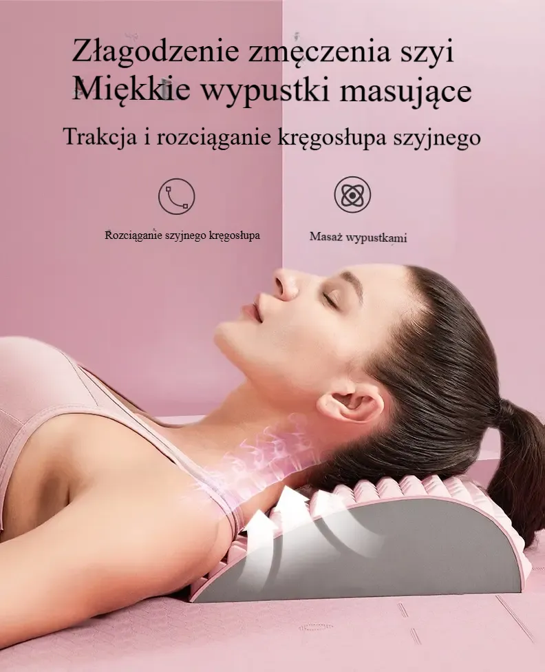 Poduszka do rozciągania pleców: masażer, podparcie lędźwiowe i korektor postawy. Ulga w bólu szyi, rwie kulszowej i przepuklinie dysku.
