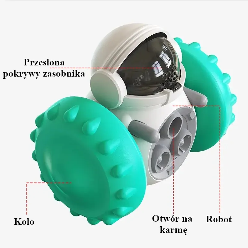Zabawka-dozownik na przysmaki dla psów małych i dużych, interaktywna zabawka-tumbler dla szczeniąt i kotów, dozownik karmy spowalniający jedzenie, akcesoria do treningu.