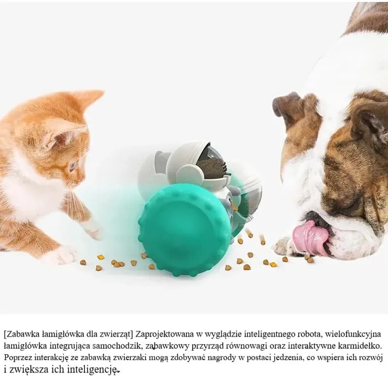 Zabawka-dozownik na przysmaki dla psów małych i dużych, interaktywna zabawka-tumbler dla szczeniąt i kotów, dozownik karmy spowalniający jedzenie, akcesoria do treningu.