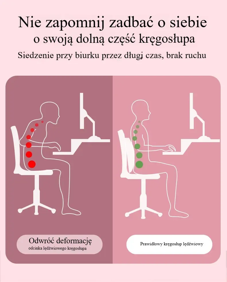 Poduszka do rozciągania pleców: masażer, podparcie lędźwiowe i korektor postawy. Ulga w bólu szyi, rwie kulszowej i przepuklinie dysku.