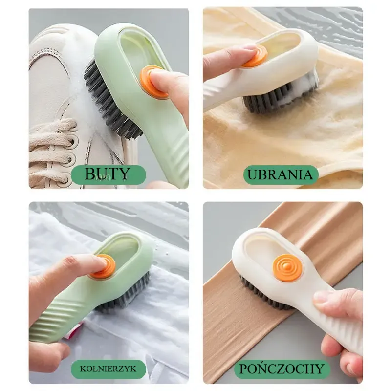 Wielofunkcyjna szczotka do czyszczenia z miękkim włosiem, płynna szczotka do butów, szczotka do ubrań, szczotka do czyszczenia butów i odzieży, szczotka do czyszczenia butów